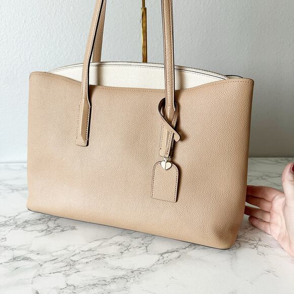 Kate Spade Tan Leather Tote Bag - Picture 3 of 15